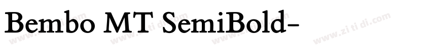 Bembo MT SemiBold字体转换